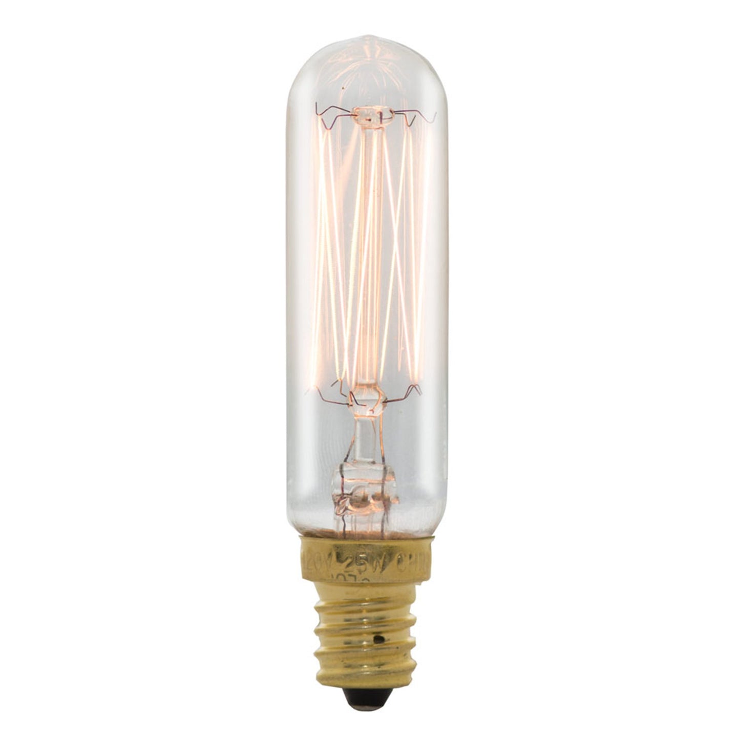 Bulbrite 25 Watt Dimmable Clear Appliance, Amusement T6 Candelabra (E12) Incandescent Light Bulb