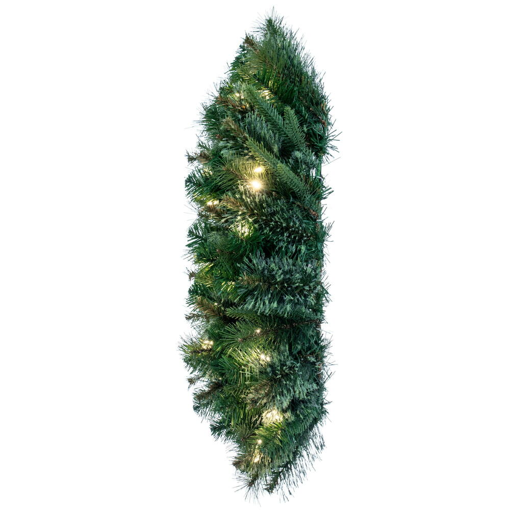 Vickerman 30" Cashmere Artificial Christmas Wreath with Warm White Dura-lit LED Lights