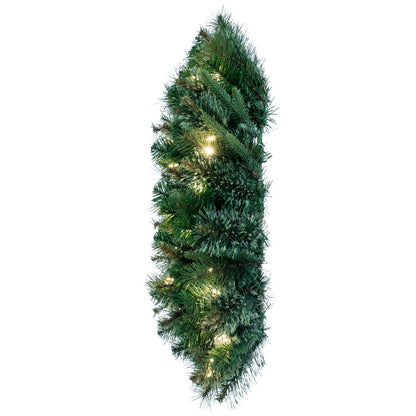 Vickerman 30" Cashmere Artificial Christmas Wreath with Warm White Dura-lit LED Lights