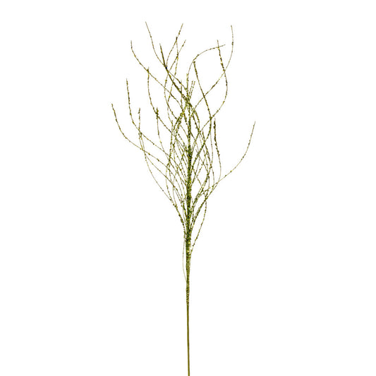 Vickerman 37" Lime Wavy Twig Glitter Spray 6 per bag.