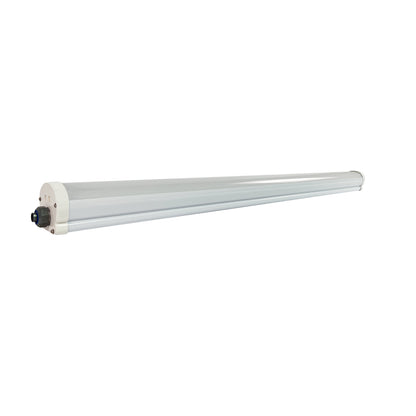 ASD Lighting LED Seamless Vapor Proof Fixture 8ft Power Adjustable 64/96/120W 120-277V CCT Selectable 3500/4000/5000K with Battery back-up 20W Dimmable UL DLC Standard