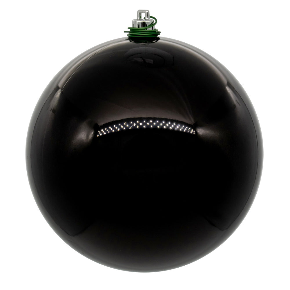 Vickerman 8" Black Pearl UV Drilled Ball Ornament 1 per bag.