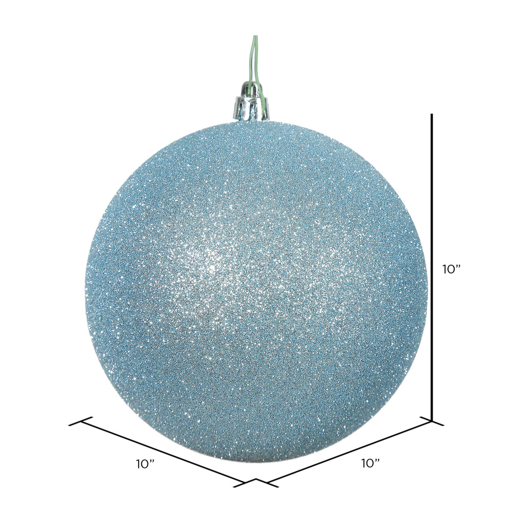 Vickerman 10" Baby Blue Glitter Ball Ornament