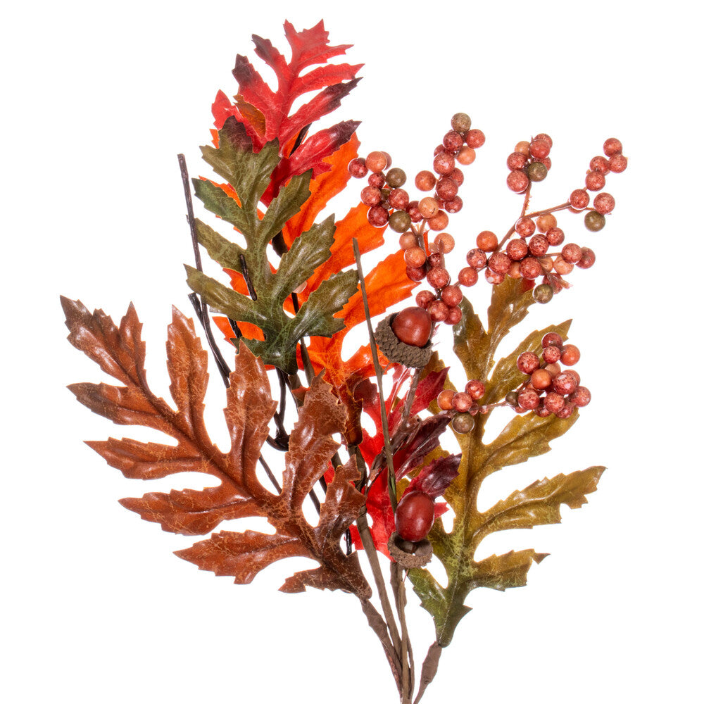 Vickerman 22" Artificial Oak Leaf Acorn Berry Wreath.