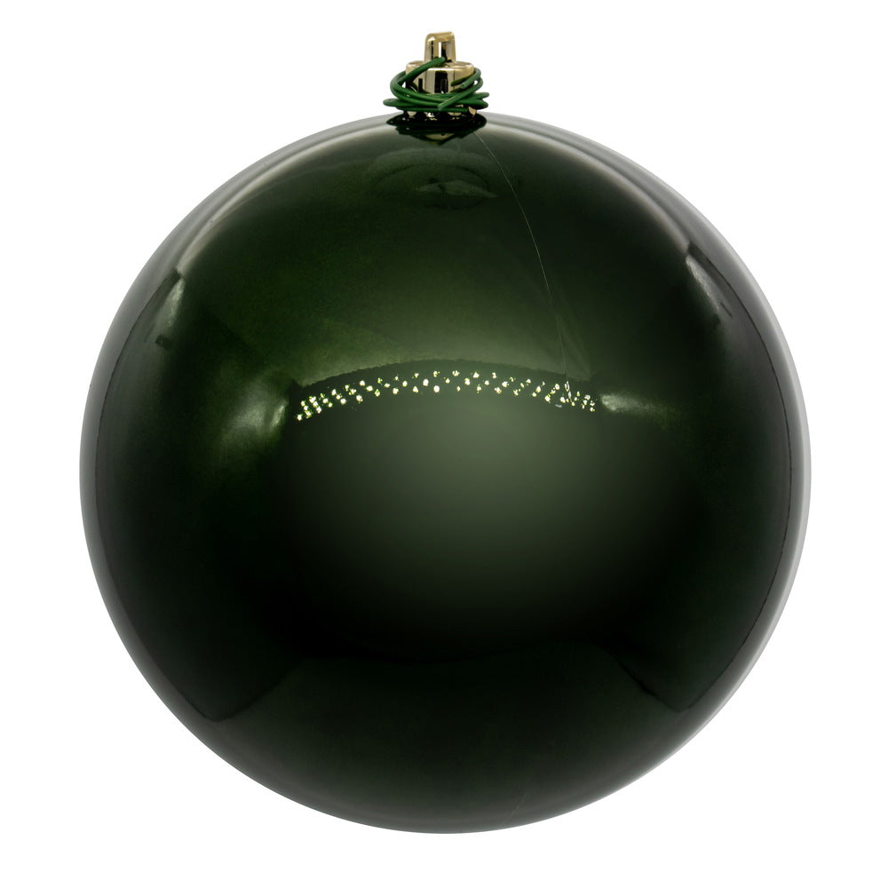 Vickerman 4" Moss Green Pearl UV Drilled Ball Ornament 6 per bag.