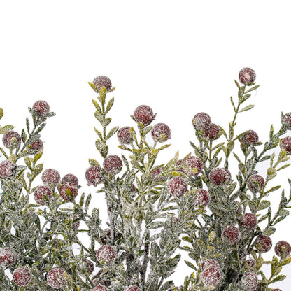 Vickerman 20.5" Artificial Frosted Red Berry Greenery Spray 3 per bag.