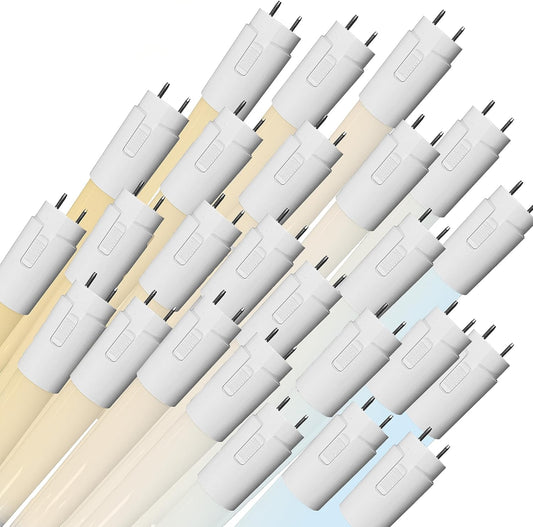 Sunlite 88044 3-Foot LED T8 Glass Tube Bulb (Type A+B), 12 Watts, 120-277V, 1700 Lm, Medium 2-Pin G13 Base, Single Or Double-Ended Ballast, UL Listed, 25 Pack, Color Selectable 35K/40K/50K