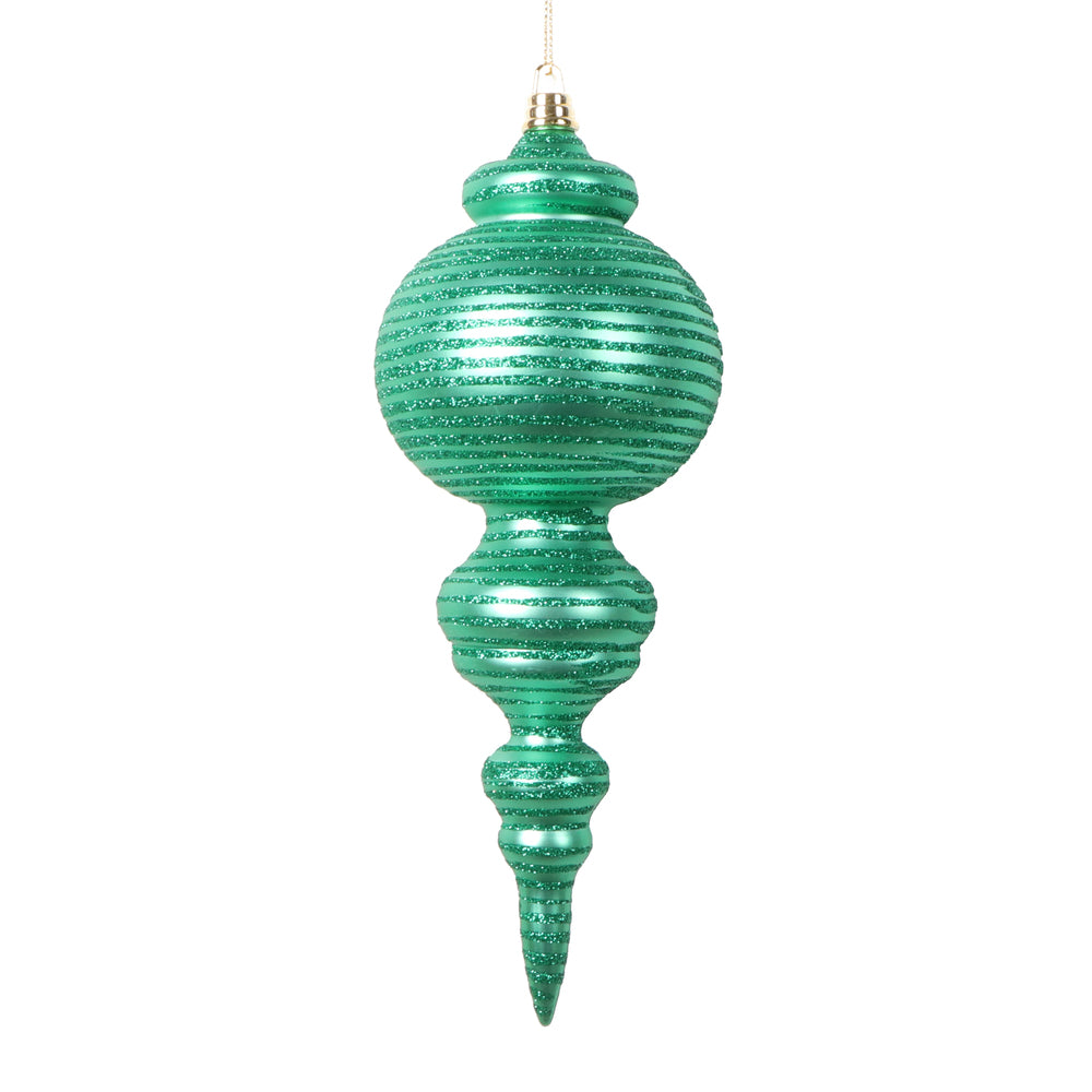 Vickerman 10" Matte Seafoam Green Finial Ornament 2 per bag.