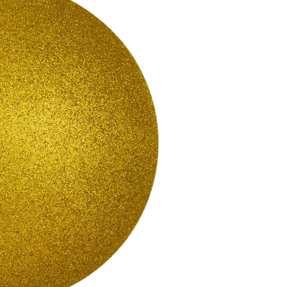 Vickerman 10" Medallion Gold Glitter Ball Ornament