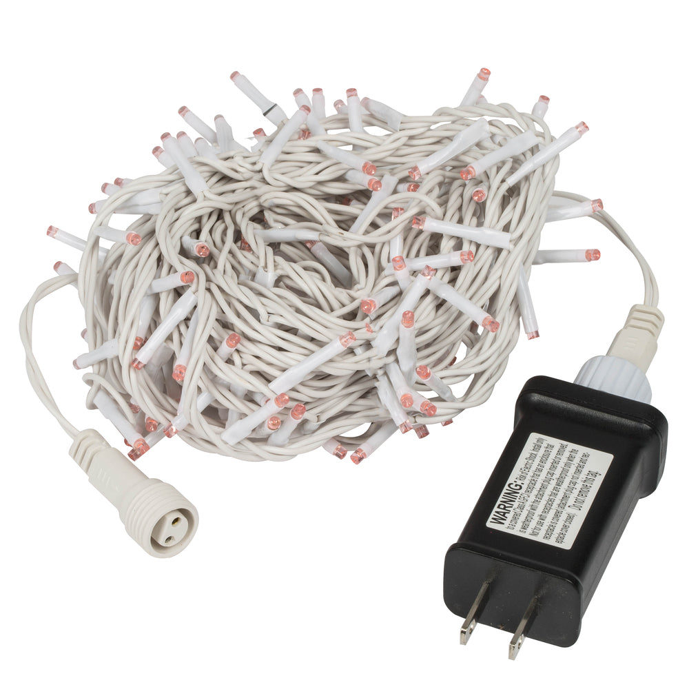Vickerman 144 Pink LED Cluster Light Set 24' Christmas Light Set White Wire