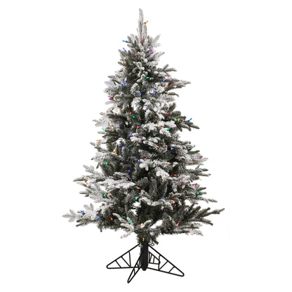 Vickerman 4.5' x 32" Kamas Fraser Fir  Artificial Christmas Tree Multi-colored Dura-Lit LED lights