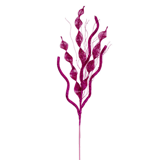 Vickerman 34" Hot Pink Multi Spiral Glitter Spray 4 per bag.