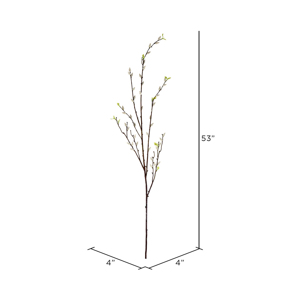 Vickerman 53" Artificial Goat Willow Spray. Includes 2 sprays per pack.