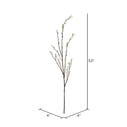 Vickerman 53" Artificial Goat Willow Spray. Includes 2 sprays per pack.
