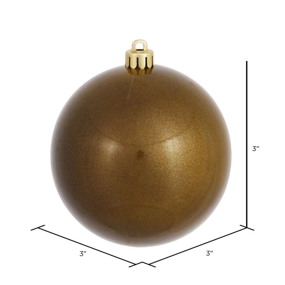 Vickerman 3" Olive Candy Ball Ornament 12 per Bag