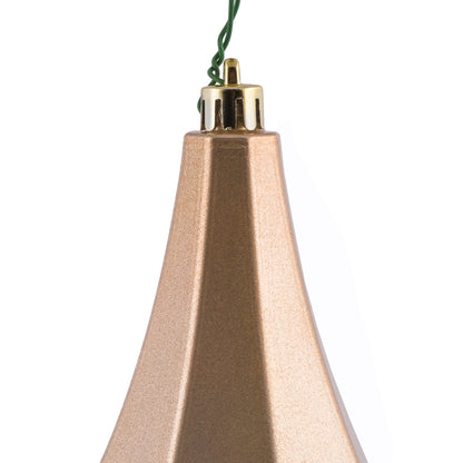 Vickerman 8" Café Latte Candy Finish Diamond Finial Ornament Pack of 2