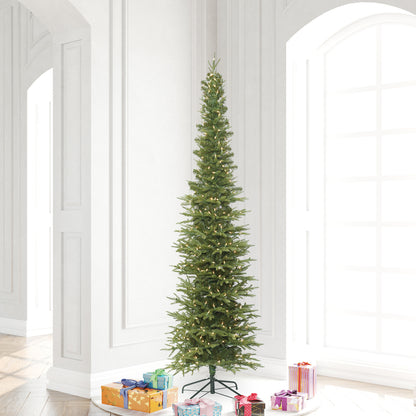 Vickerman 7.5' Bixley Pencil Fir Artificial Christmas Tree Warm White Dura-lit LED Lights