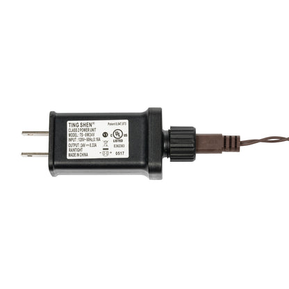 Vickerman 144 Warm White LED 2 Function Spider Light Set 24' Christmas Light Set Brown Wire