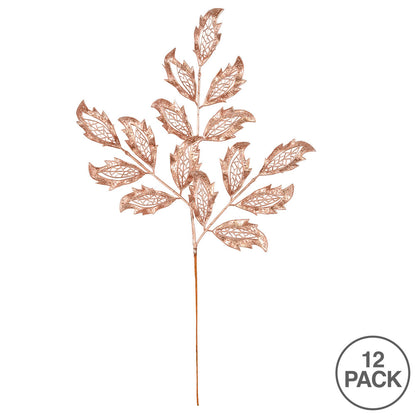 Vickerman 22" Café Latte Matte Mistletoe Leaf Artificial Christmas Spray. Includes 12 sprays per pack.