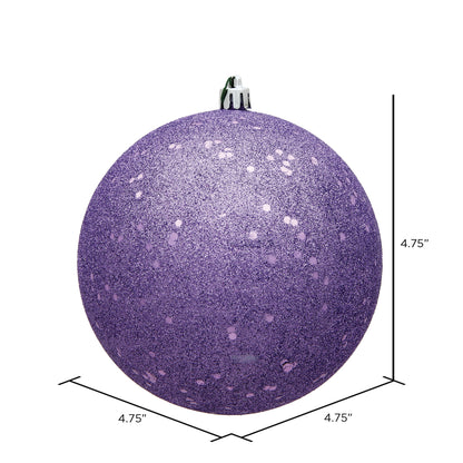 Vickerman 4.75" Lavender Sequin Ball Ornament 4 per Bag