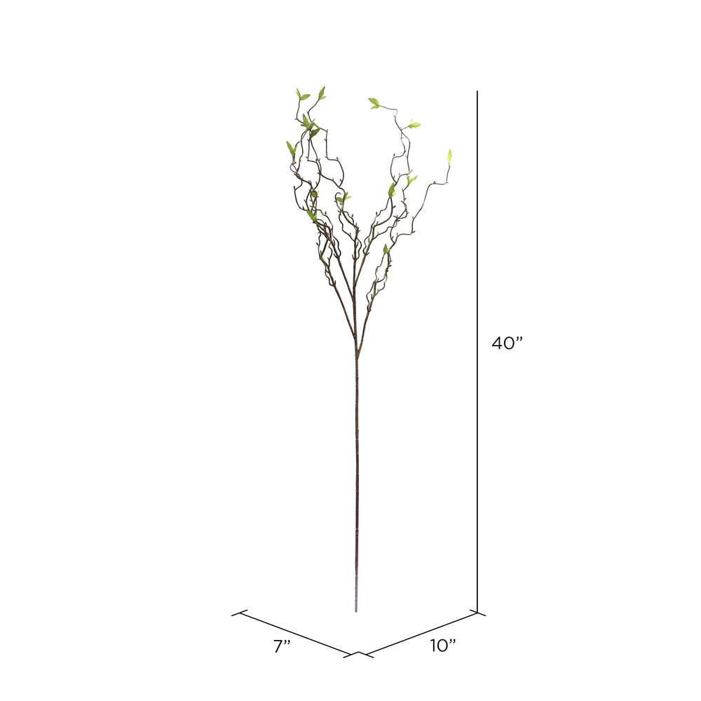Vickerman 40" Artificial Green Spring Willow Branch.