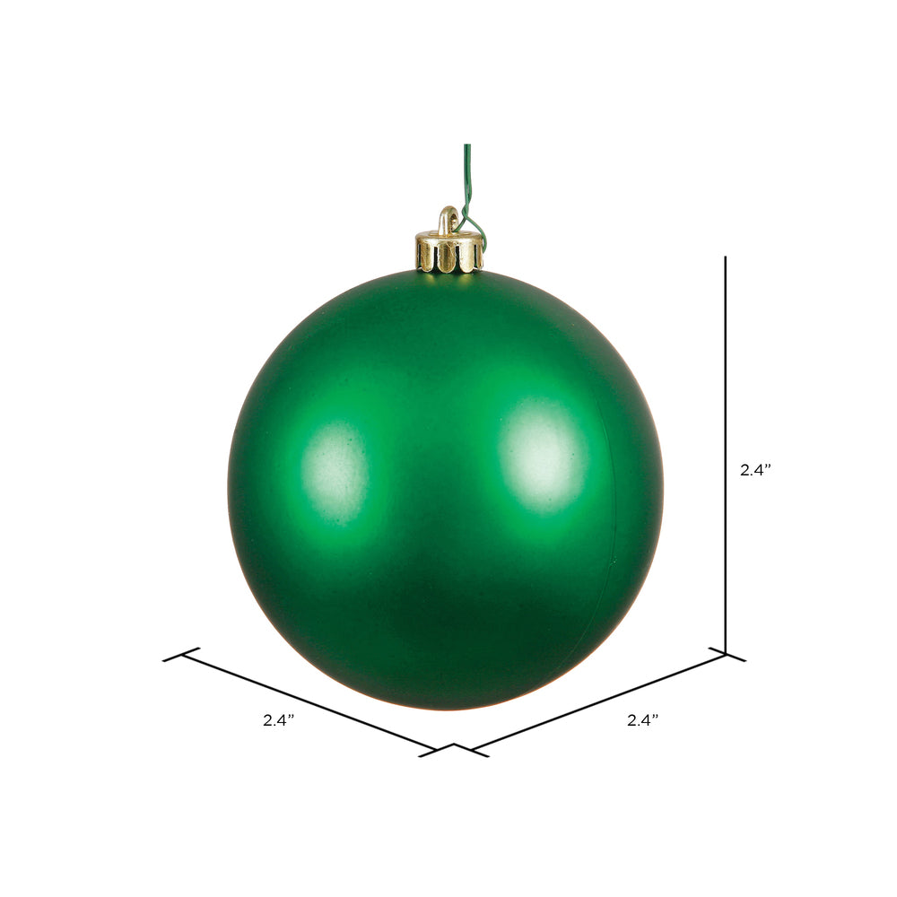 Vickerman 2.4" Green Matte Ball Ornament 24 per Bag