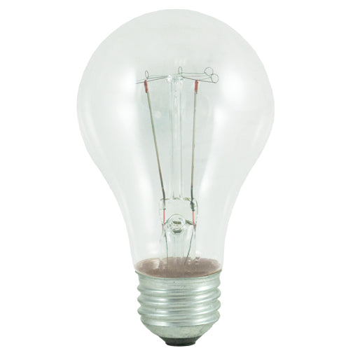 Bulbrite 25A/CL 25 Watt Incandescent A19, Medium Base, Clear, 2-Pack