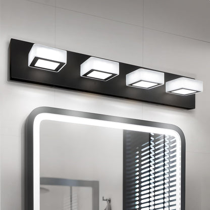 ASD Lighting LED Vanity 4-light 23W 120V with rotatable heads CCT Selectable 2700/3000/4000/5000/6000K Dimmable Black ETL