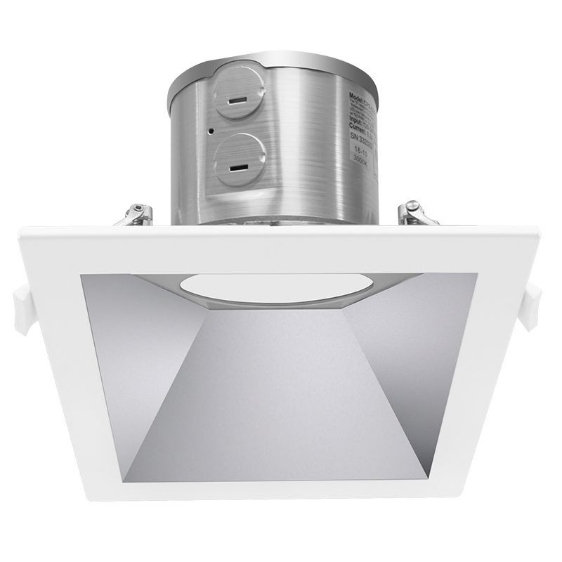 Westgate 6 LED Commercial Recessed Light, Commercial Indoor Lighting, 40W Max, 3200 Lumens Max, 27K/30K/35K/40K/50K, White Finish, 0~10V Dimmable