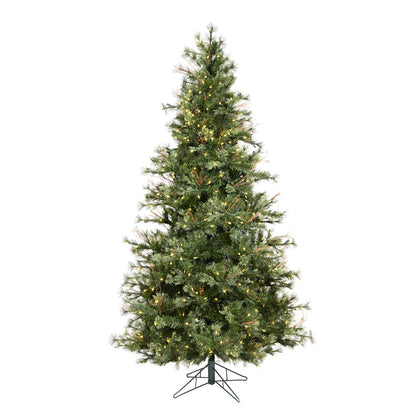 Vickerman 7.5' Mixed Country Pine Slim Artificial Christmas Tree Warm White Dura-Lit® LED Lights