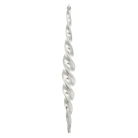 Vickerman 14.6" Limestone Shiny Spiral Icicle 2/Bx