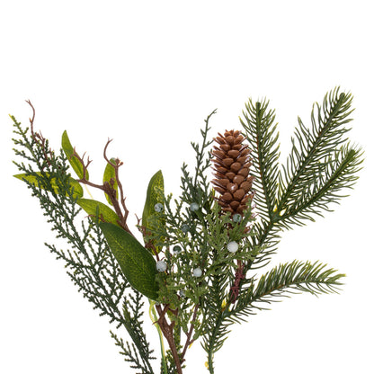 Vickerman 30" Cedar Pine Cone Twig Artificial Christmas Teardrop Unlit