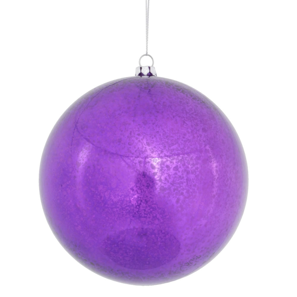 Vickerman 4.75" Purple Mercury Ball Ornament 4 per Bag.