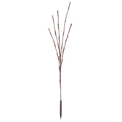 Vickerman 60 Red Wide Angle LED Twig Light Set on Brown Wire Pack of 3