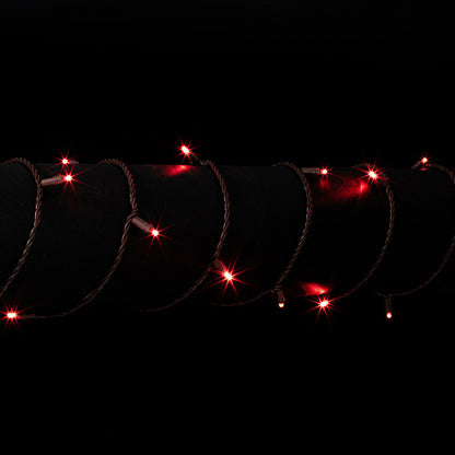 Vickerman 50 Red Wide Angle Coaxial Non-Rectified LED Light 25' Long Christmas Light Strand.