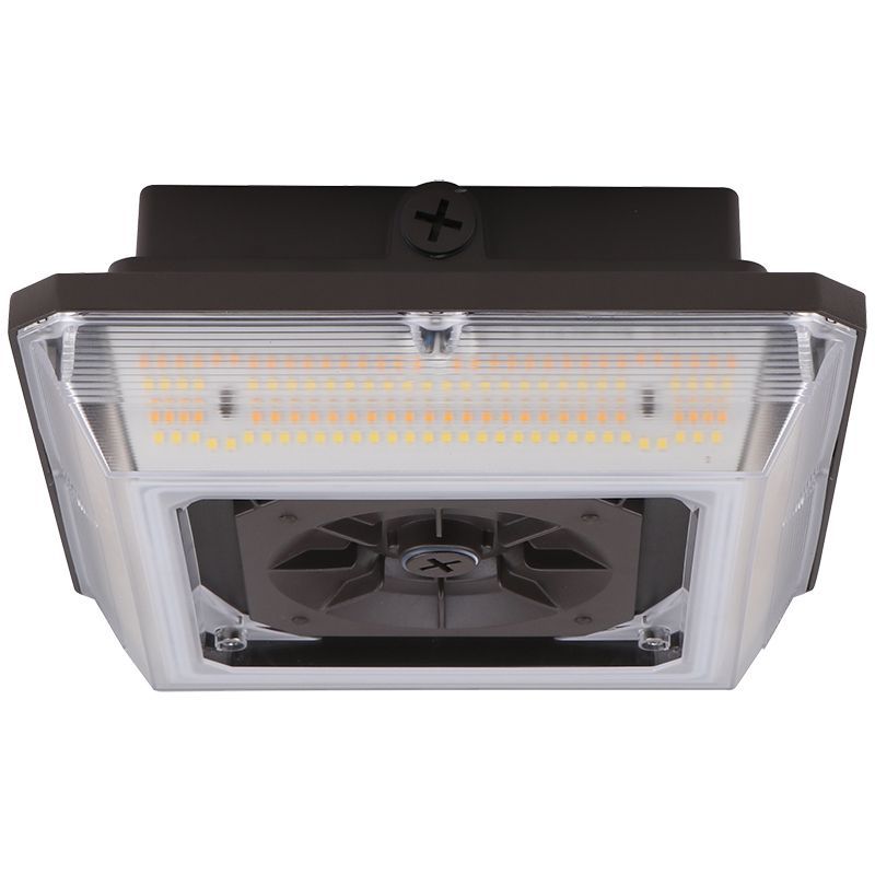 Westgate Canopy Garage Light, AngLED Beam, Selectable 60/75/90W 30/40/50K 0-10V, Outdoor Lighting, 60W/75W/90W, 140 Lumens/W, 30K/40K/50K, White Finish, 0-10V