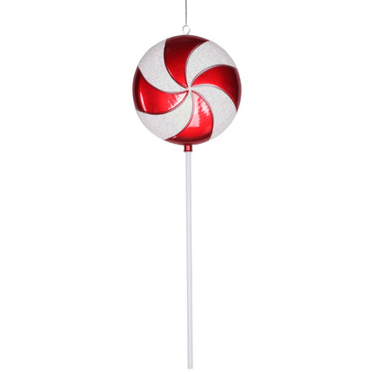 Vickerman 24" Red-White Candy Lollipop Christmas Ornament