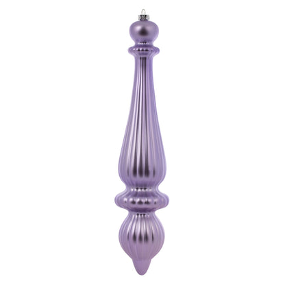 Vickerman 14" Lavender Matte Finial Drop Christmas Ornament UV Treated with Drilled and Wired Cap 2 per bag