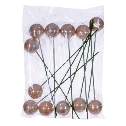 Vickerman 3" x 18" Oat Pearl Ball Ornament Stick 12 per bag.