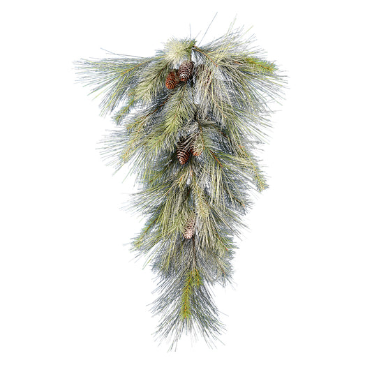 Vickerman 36" Frosted Myers Pine Artificial Christmas Teardrop Unlit