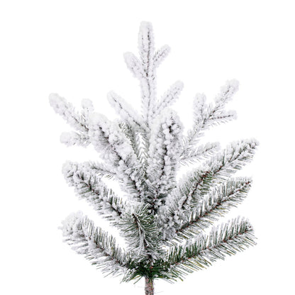 Vickerman 12' x 73" Flocked Hudson Fraser Fir Artificial Christmas Tree Unlit