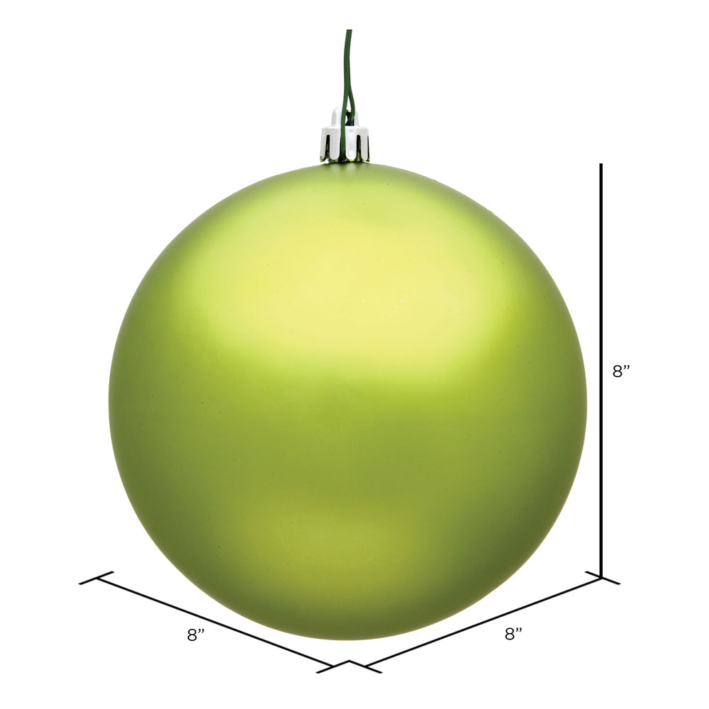 Vickerman 8" Lime Matte Ball Ornament