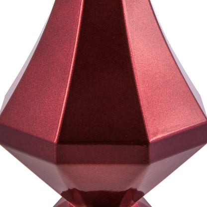 Vickerman 8" Berry Red Candy Finish Diamond Finial Ornament Pack of 2