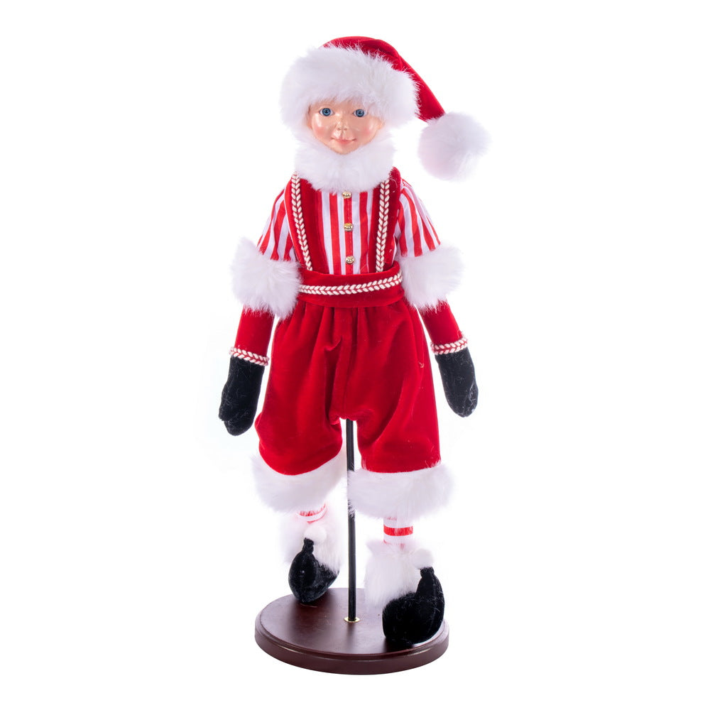 Vickerman 18" Red Peppermint Fairy Boy with Stand.