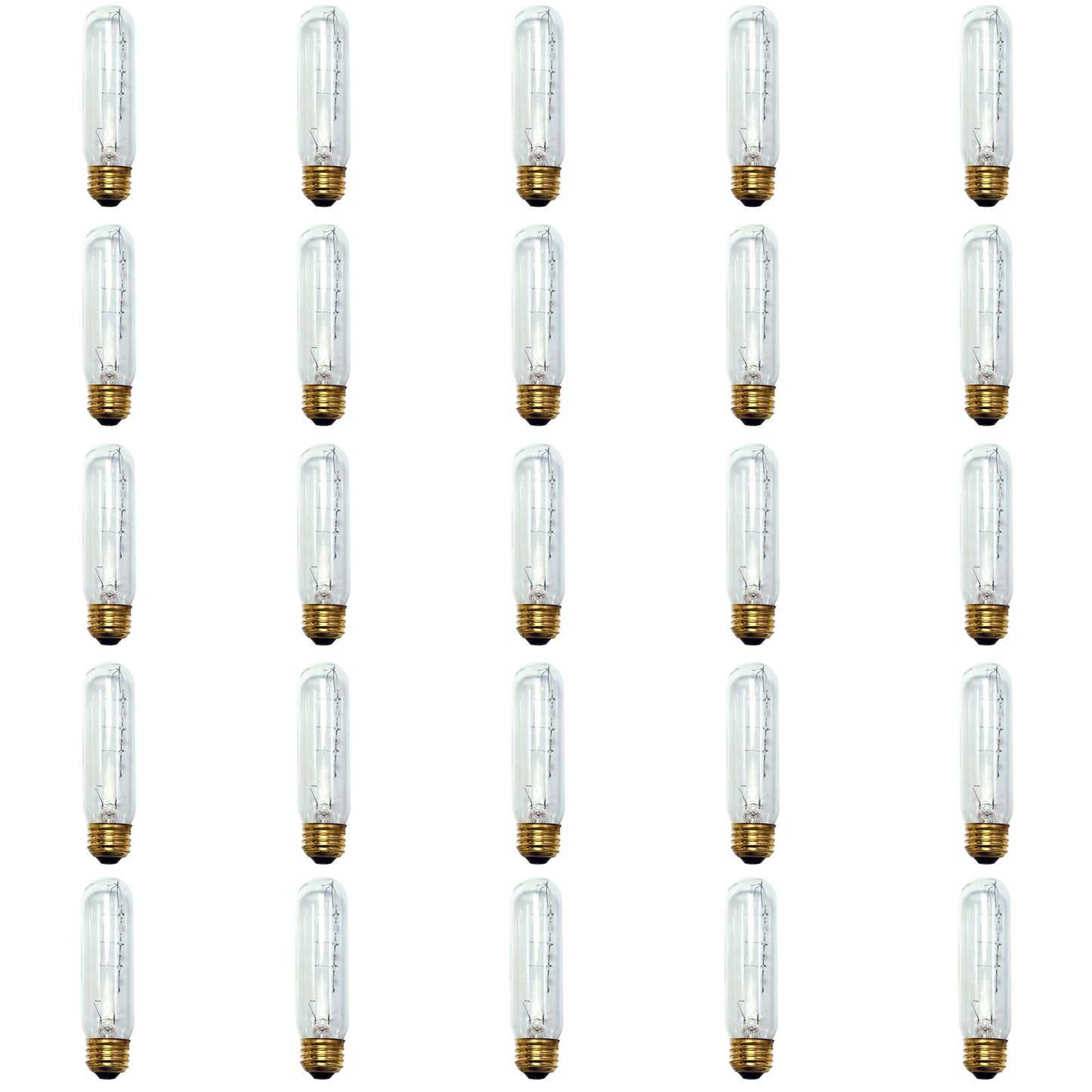 BULBRITE INCANDESCENT T10 MEDIUM SCREW (E26) 40W DIMMABLE LIGHT BULB 2700K/WARM WHITE 25PK (704340)