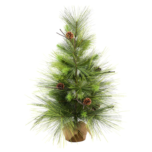 Vickerman 3' x 23" Boulder Pine Artificial Christmas Tree Unlit