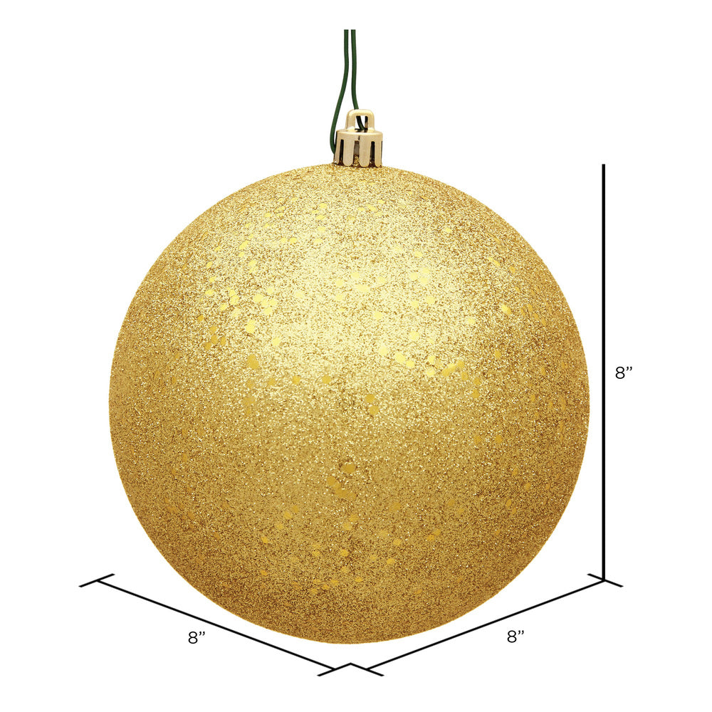 Vickerman 8" Honey Gold Sequin Ball Ornament