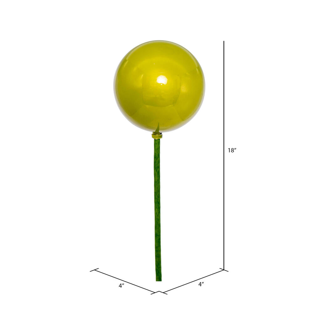 Vickerman 3" x 18" Lime Pearl Ball Ornament Stick 12 per bag.