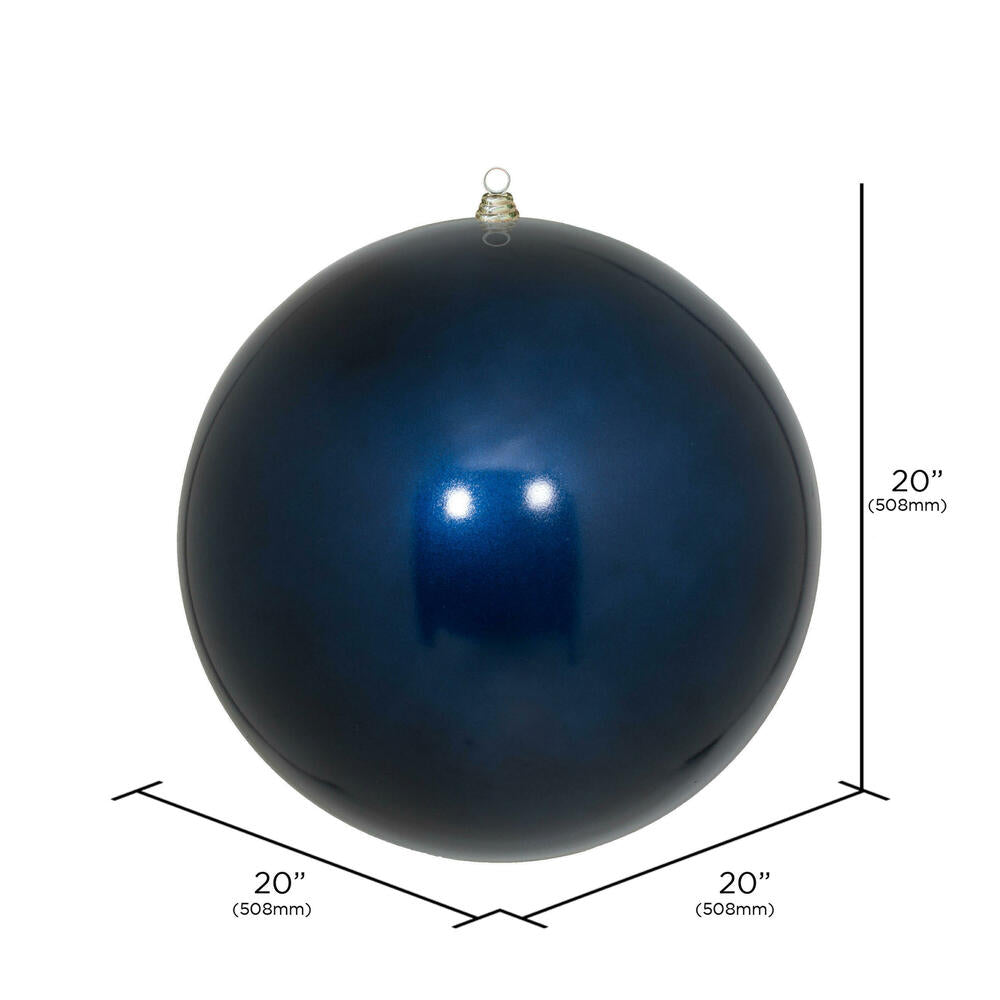 Vickerman 20" Giant Midnight Blue Ornament. UV resistant and Approved for both Indoor and Outdoor Use.