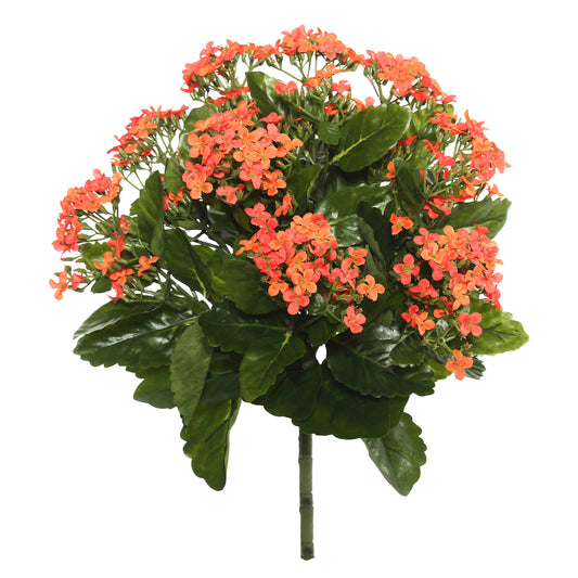 Vickerman 15" Artificial Orange Kalanchoe Bush.